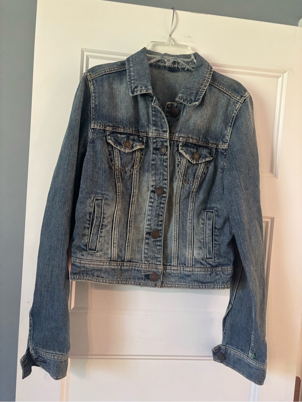 American Eagle Outfitters Light Blue Denim Jean Jacket